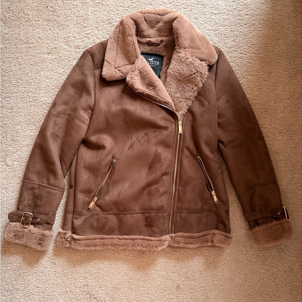 Hollister Tan Faux Shearling Jacket